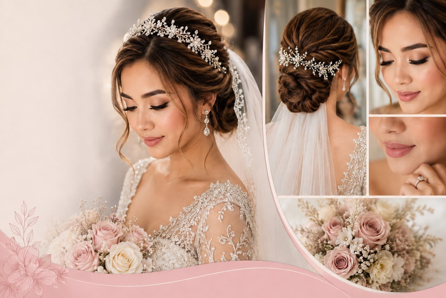 Bride prepared by Maricel Beauty Center